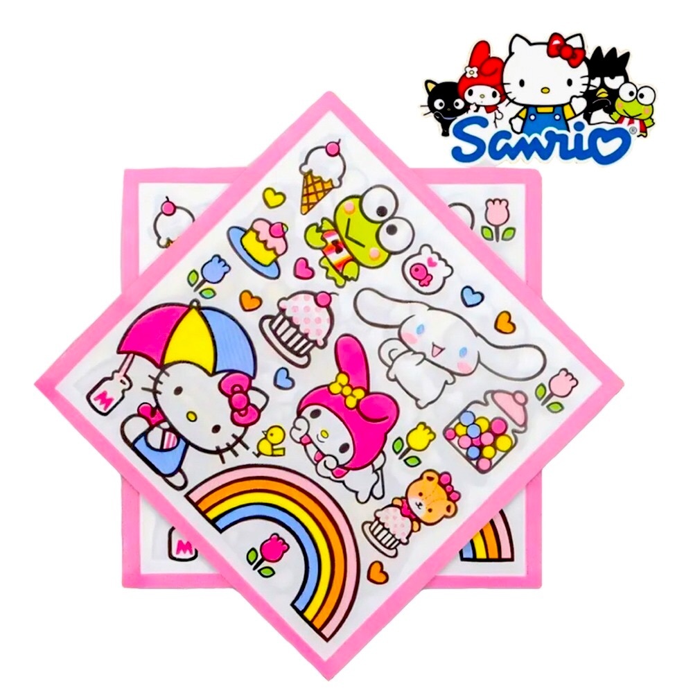 Two (2) Individual Hello Kitty Pink Paper Luncheon Size Decoupage Napkins